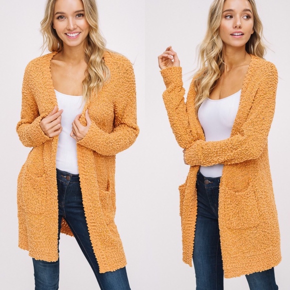 BEST SELLER! Mocha Popcorn Cozy Pocket Cardigan - Picture 5 of 7